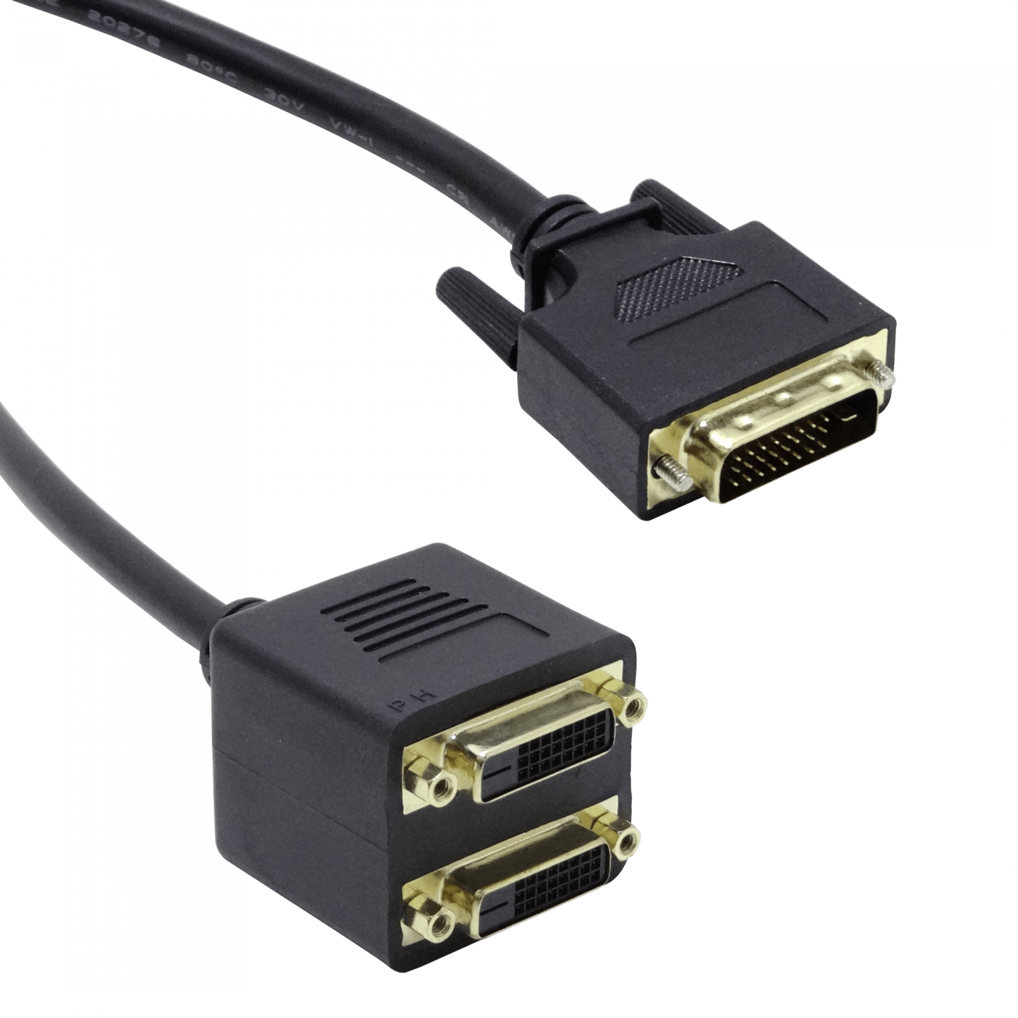 DVI24-X2 Cable 18cm Divisor DVI/D/Dual-Macho 2xDVI/D/Dual-Hembra 24pin Enlace Dual 24+1