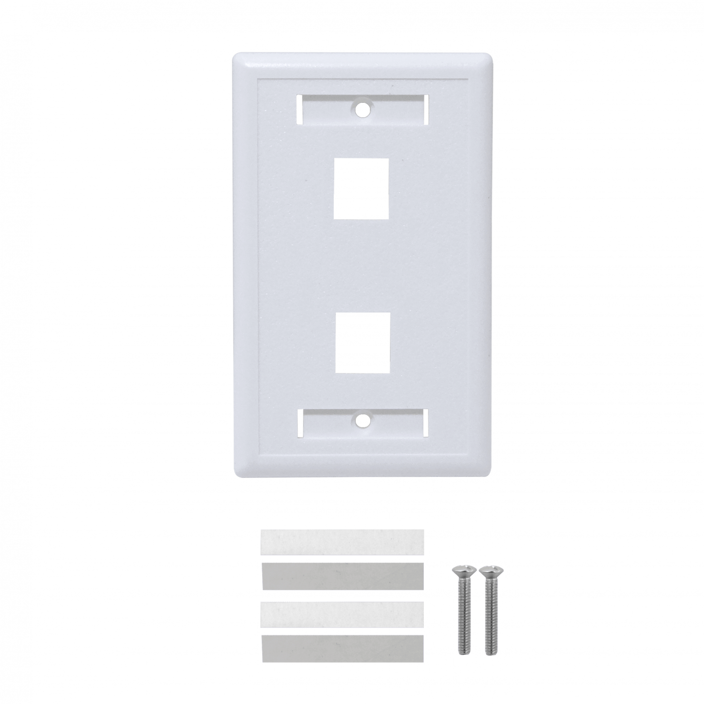 FP2W BLANCO con/Identificadores 2-Keystone Placa Frontal Vertical 70x114mm