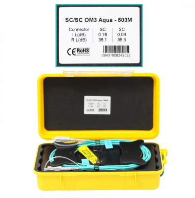 BOB-05CC3 500 metros 50/125 SC-SC/UPC OM3 Multimodo MM SX 0,5km Carrete de Lanzamiento
