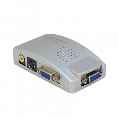 VGARCA Adaptador VGA-H-entrada RCA-H-salida SVIDEO-salida req-5V-USB-AH