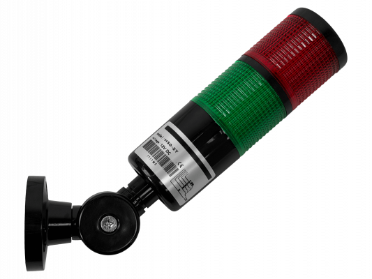 BARV12V Baliza de torre LED Rojo-Verde 12VDC 2W Luz-Fija Carcasa Negra