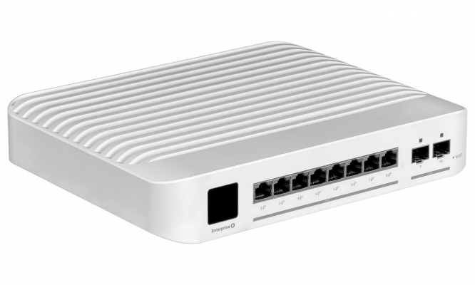 USW-ENTERPRISE-8-POE UBIQUITI 8-Interfaces 2500PoE 48af/52at 120W 2-SFP+10G precisa-UniFi Conmutador Direccionamiento-L3