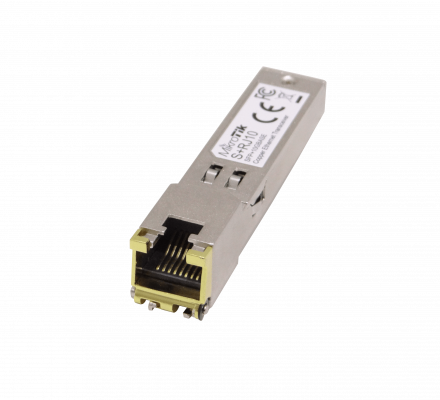 S+RJ10 MIKROTIK Transceptor SFP+ 10GBASE-T de Cobre con Puerto RJ45 Multigigabit (10/100/1000/2500/5000/10000)