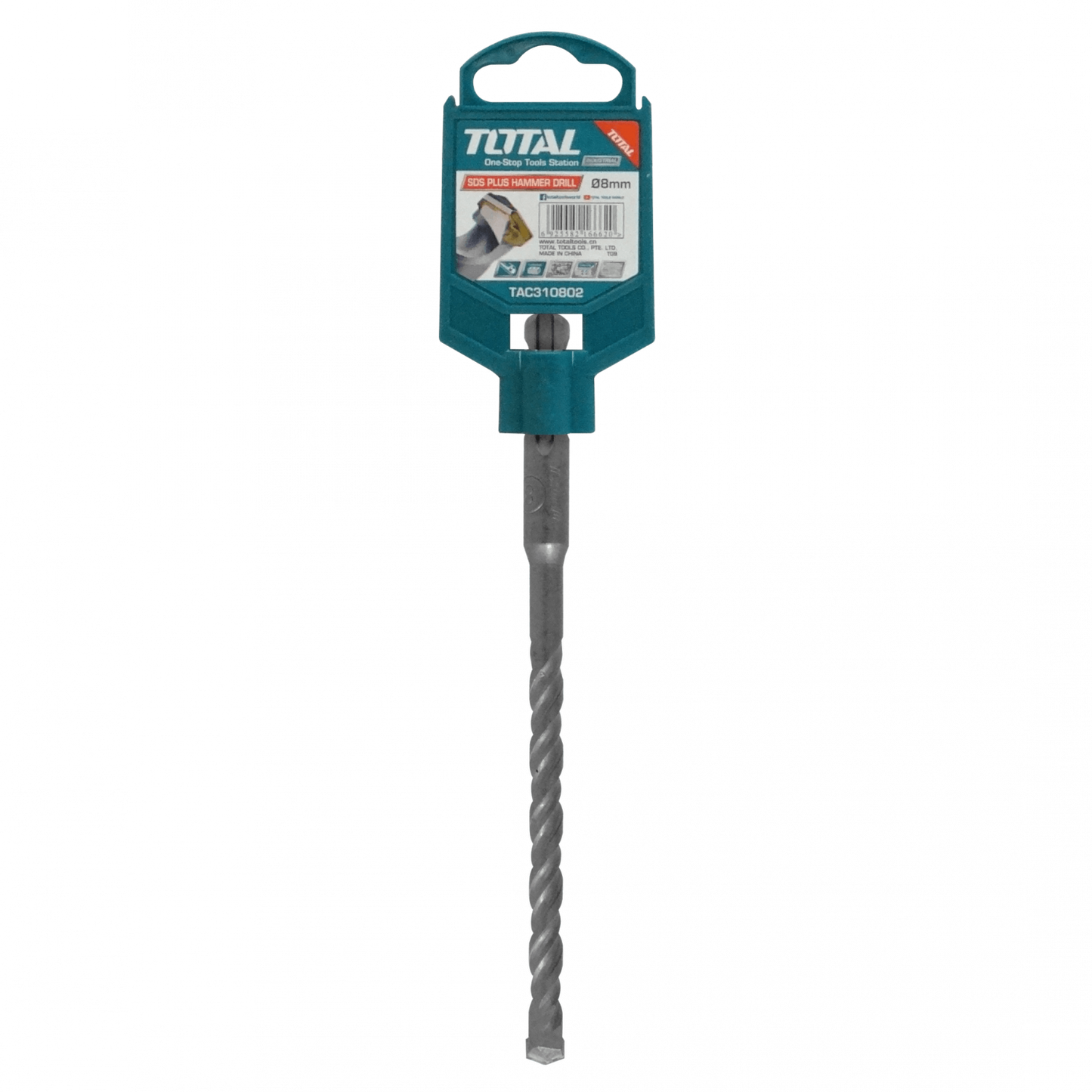 BROCA-816 TOTAL 8mm x 160mm Mecha Rotomartillo Concreto SDS sim-Hilti TAC310802