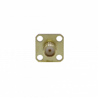 SHC4 Conector-SMA-Hembra Chasis-4perforaciones Panel Conector para Soldar