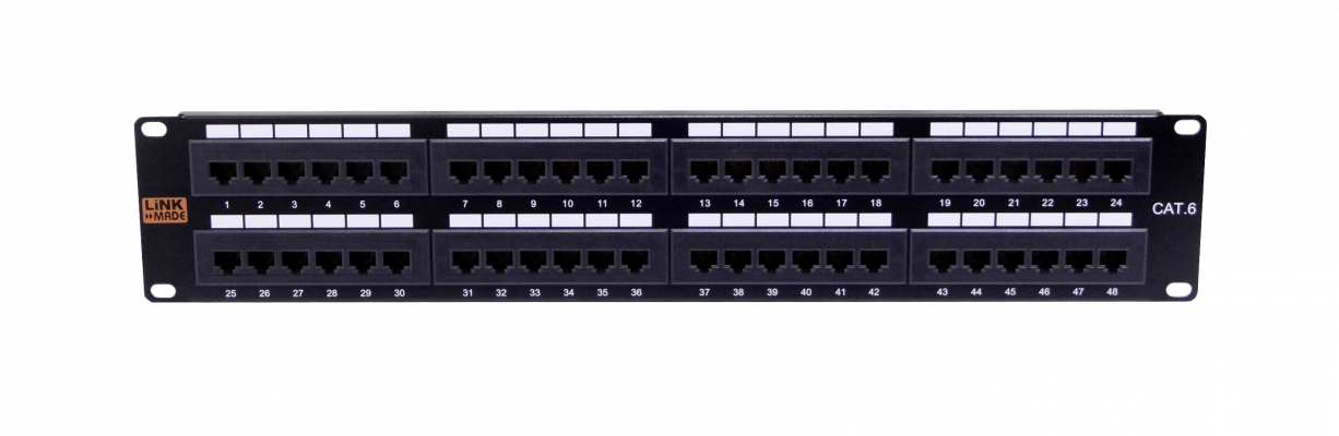 PP648L LINKMADE Panel de Conexión 48-RJ45 CAT6 UTP 2U CERTIFICADO UL
