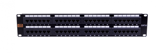 PP648L LINKMADE Panel de Conexión 48-RJ45 CAT6 UTP 2U CERTIFICADO UL