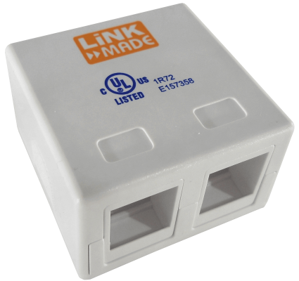 RST-M2L. LINKMADE ROSETA BLANCA VACIA PARA 2 KEYSTONE