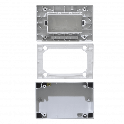 KEP-8 KALOP conTapa 3-Módulos Caja Gris IP55 3-Plazas Sigma KL42413