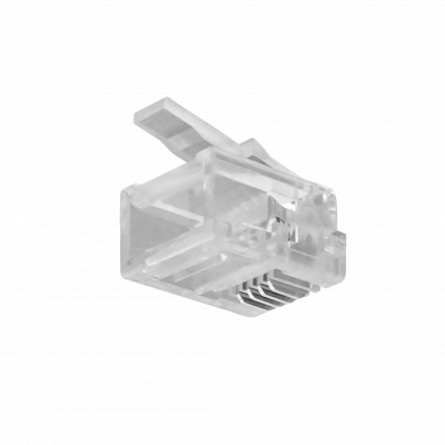 4RJ-B Empaque 100-piezas 6P4C RJ11/RJ14 Conector Macho para Crimpar