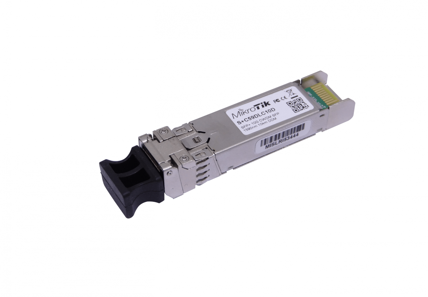S+C59DLC10D MIKROTIK Transceptor SFP+ 10G SM 1590nm para CWDM-MUX8A, 10km, 2 Conectores LC, DDM, Unidad