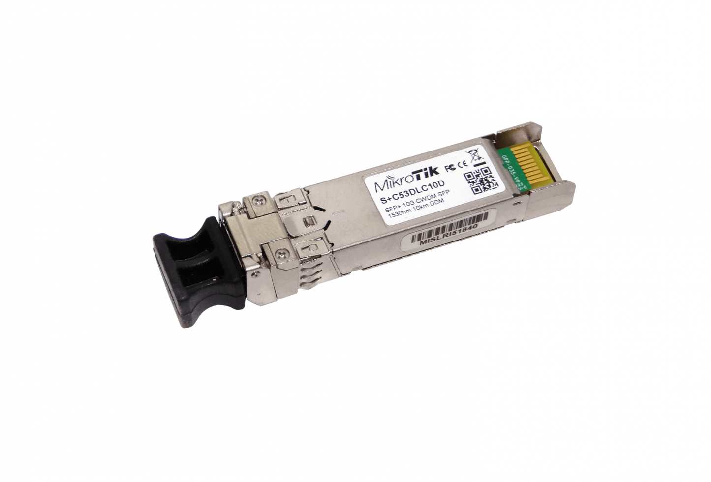 S+C53DLC10D MIKROTIK 1530nm 10G SM 10km 2-LC Transceptor SFP+ DDM para CWDM-MUX8A Individual