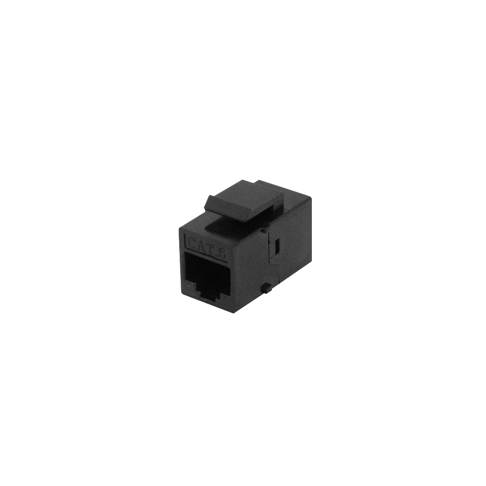 KC6N Negro CAT6 UTP Copla RJ45-RJ45 Keystone Feedthrough