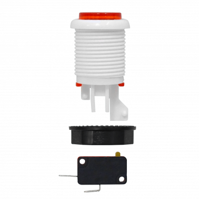 BOTON-ROJO Rojo Arcade Interruptor Pulsador 27mm NA N/A 2-pin
