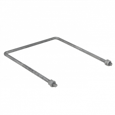 KTL0035 255x285x13x160mm 4xHexagonal-21mm Abrazadera 1/2 BT para Poste