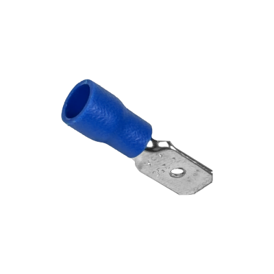 TFAM-68 6,35x0,8mm Azul Macho Semi-Aislado Terminal Faston 1,5-2,5mm2 100-unidades PVC