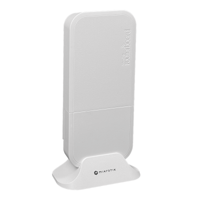 WAP-AC MIKROTIK Punto de acceso inalámbrico de exterior blanco, doble banda 2,4/5GHz 2x2, 25dBm, antena 2,5dBi, 2 puertos 1000, incluye PoE 24V, licencia L4