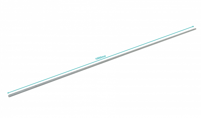 ZP51 Varilla roscada de zinc tipo sinfín de 5/16 pulgadas (7,94mm) por 1 metro de largo, espárrago de 100cm