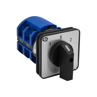 LW20-63 Interruptor conmutador rotativo 2 polos 3 posiciones 1-0-2 63A 680V 65x65mm altura 80mm