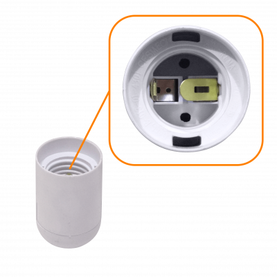 SOQ-E27-M Portalámparas Volante REMA Marfil E27 150W 250VAC