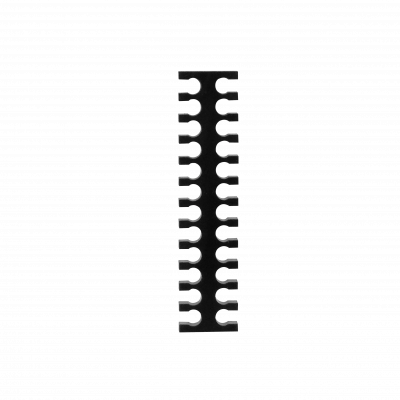 COMB-24 Peine para 24 Cables de 3mm Ordenador de Manojo Acrilico Negro 14x60mm