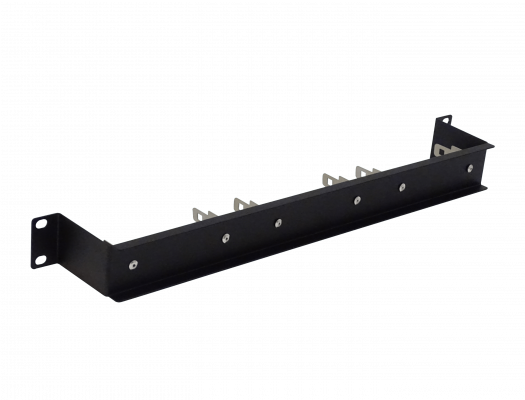 FRAME1U Bastidor metálico de 1 unidad de rack para 30 pares con soporte y ordenador, ancho 22 mm, 3 regletas KRONE