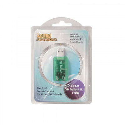USBSND Adaptador Sonido USB-AM 2-3,5mm-H 1-in 1-out Audio