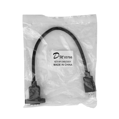HDMI-HM Conector HDMI Macho a Hembra Enroscable de 30cm Resolución 1080p
