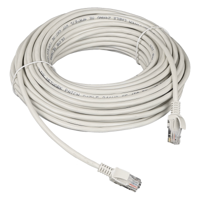 CPG-20C Cable de Parcheo Gris 20 metros 1-pieza CAT5E UTP 26AWG-CCA RJ45 Moldeado
