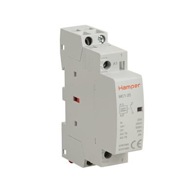 CONTA-25 HAMPER 25A Contactor Monofásico Carril DIN 230/400V 1 Contacto NA IP20 Homologado SEC