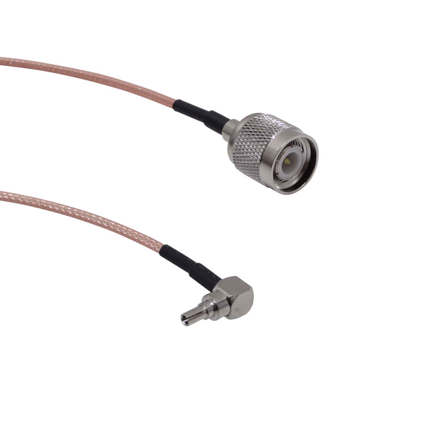 9M1TM-20CM Cable Coaxial RG174 CRC9 Macho Acodado 90° a TNC Macho 20cm