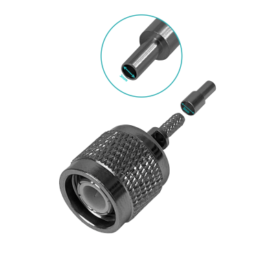 TM1C TNC-Macho RG316 Terminal Coaxial para Crimpar CA100 RG174