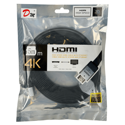 HDMI-5MM Cable HDMI de 5 metros, conector Macho a Macho, especificación versión 1.4 compatible con 3D