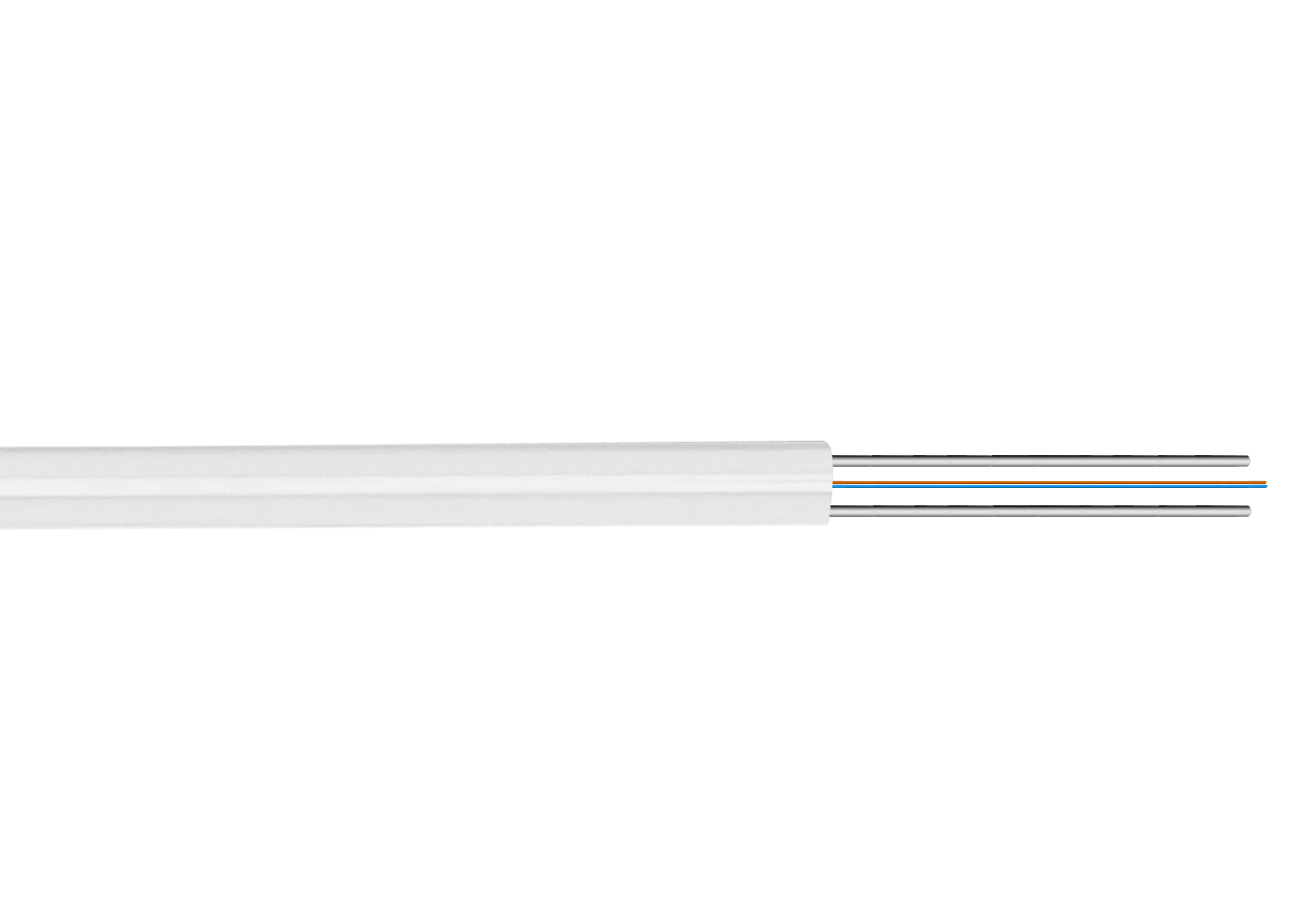 CFSP2 2-Fibras-G652D Blanca 500m DropCable Ext. FTTH SM LSZH 3x2mm