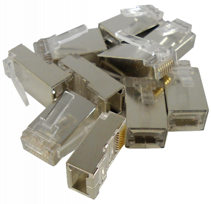 RJ6SM-10U LINKMADE 10 piezas para cable multifilar Cat6 FTP STP Conector RJ45 con blindaje metálico