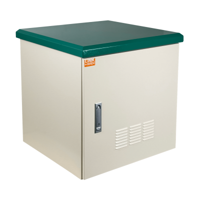 RK10-6LE LINKMADE Gabinete Rack 10U 614x600mm Exterior Muro/Poste IP65 con Bandejas, Ventilación y PDU