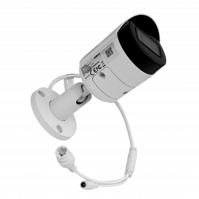 CAMI-BALA4 DAHUA Cámara IP tipo bala de la serie WizSense, resolución 4 megapíxeles, lente fijo de 2,8 mm, protección IP67, alimentación PoE, alcance infrarrojo de 30 metros, modelo HFW2441S.