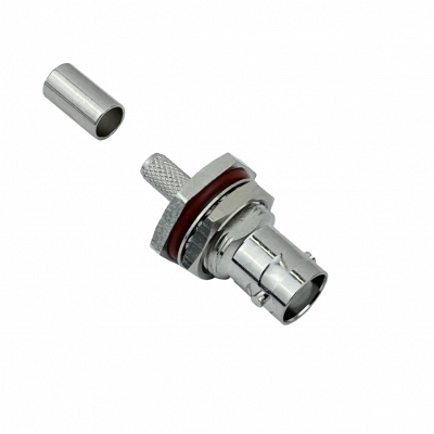 BH2E BNC-Hembra LMR195 RG58 13mm-Diamet Panel Conector Crimpeable Coaxial