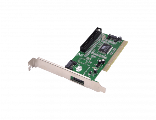 PCISATAIDE Tarjeta PCI-2.2 3-SATA1.0-150mbps 1-IDE-ATA133 RAID0-1 VT6421A Legado