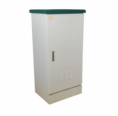 RK22-5LE LINKMADE Armario Rack 22U 644x500mm para Exterior/Piso Beige IP65 con PDU, Bandeja y Ventilación