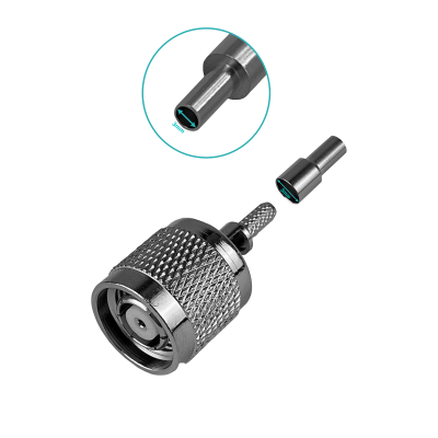 ZM1C Conector Macho RP-TNC RG316 Crimpeable CA100 RG174