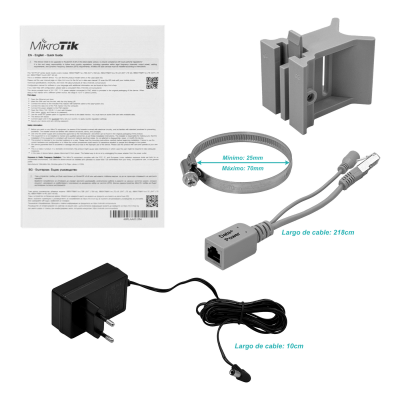 SXT-LTE6-KIT MIKROTIK CAT6 9dBi 300/50Mbps 3G 4G LTE 2-Sim 60º 2-100(af) Capa3 sin-WiFi