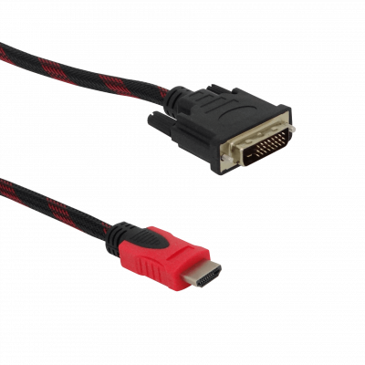 HDMI-2MMDVI Conector DVI/D/Enlace-Simple-Macho a HDMI-Macho 2,0mt Negro 200cm