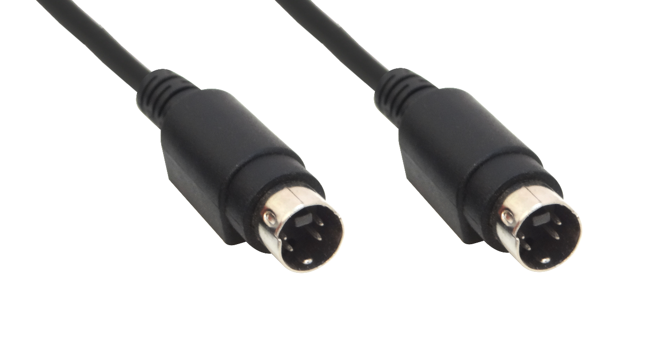 S-VIDEO Cable 1mt S-VIDEO 100cm Negro 4-pin mini-DIN