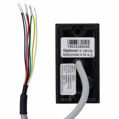 KR101E ZK Lector RFID 116x75mm Teclado req/6-14VDC 6-pin Zumbador sin-Pulsadores