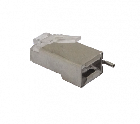 TC-CON-10 Paquete de 10 Conectores UI TOUGH STP RJ45 Macho con Pin de Tierra.