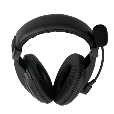 W-750 Diadema con Audífono y Micrófono de Doble Plug 2x3.5mm Macho y Cable de 180cm