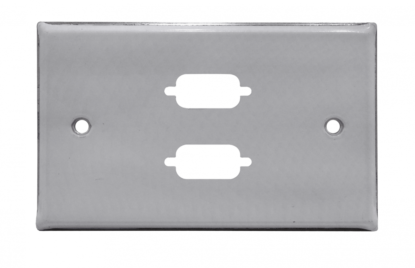 FP2MV LINKMADE Placa Frontal Metálica para 2 conectores VGA, necesita 2 módulos VGA-HH, dimensiones 70x114mm