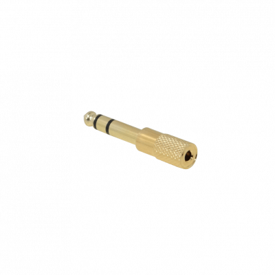 ASM35 Adaptador Acoplador Estéreo de Audio Plug 3,5mm Hembra a 6,35mm Macho (1/8" a 1/4")