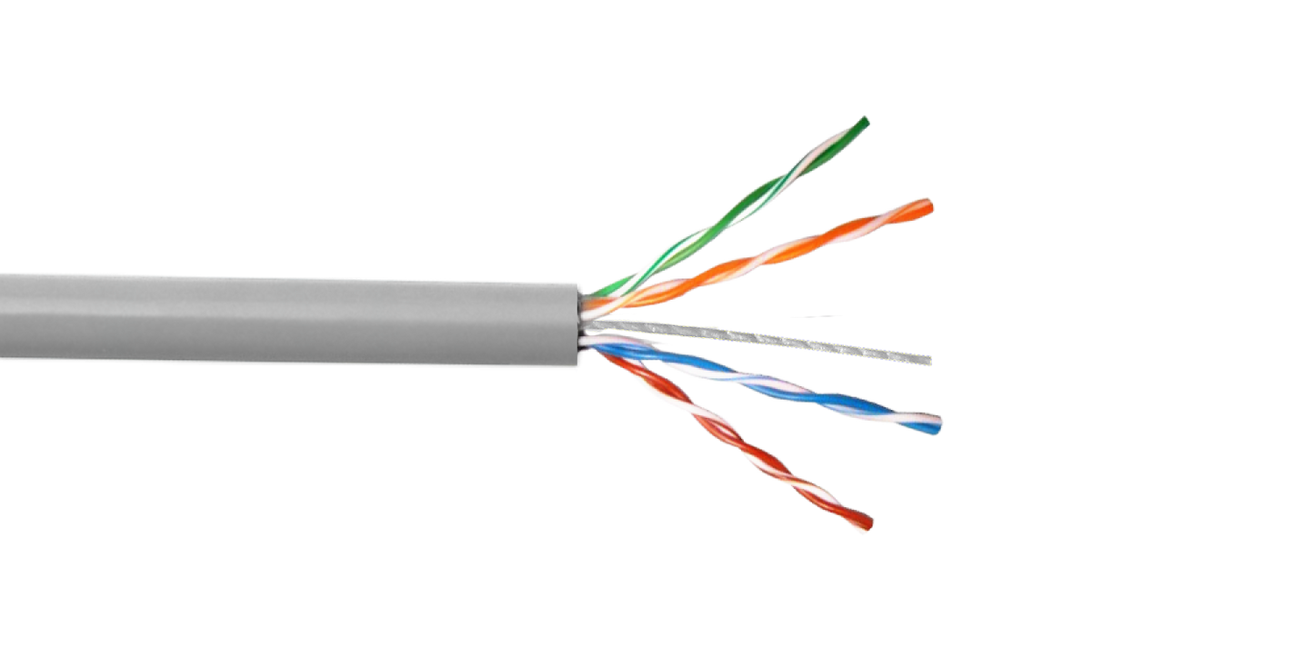 CBP-UG3 LINKCHIP Cable UTP Categoría 5e Unifilar de Cobre Calibre AWG26/0,45mm con Cubierta de PVC Gris en Bobina de 305m